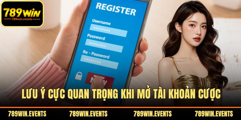 Lưu ý cực quan trọng khi mở tài khoản cược