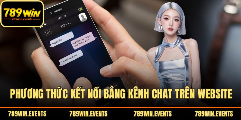 Phương thức kết nối bằng kênh chat trên website
